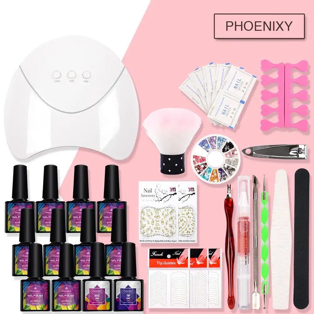 poly gel kit 6pcs gel polish nail art set tools for manicure