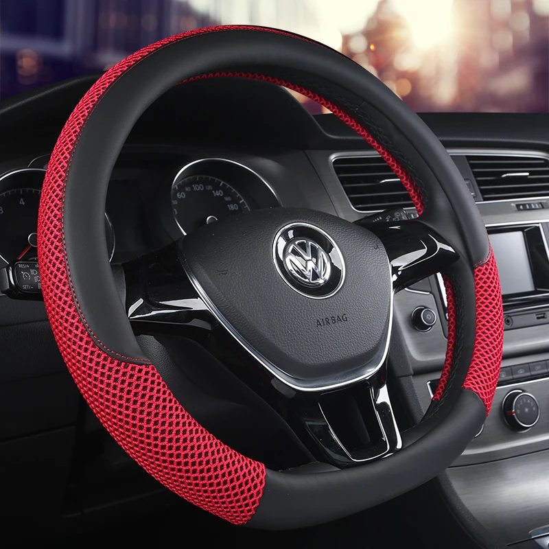KKYSYELVA D Shape Steering-Wheel Black Auto Car Steering Wheel Cover Leather 38CM wheel cover Interior accessories
KKYSYELVA D Shape Steering-Wheel Black Auto Car Steering Wheel Cover Leather 38CM wheel cover Interior accessories