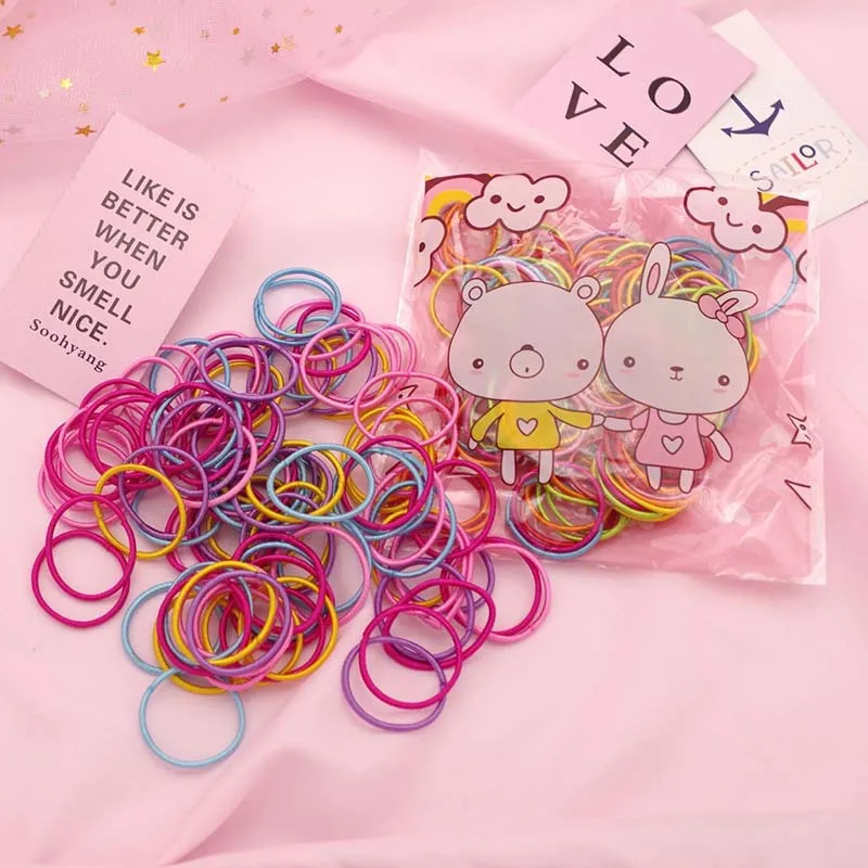 100pcs/set Korea Colorful Foundation Classic Practical Hair Rope Headdress Elastic Hair Bands for Child Girl Headdress 3.5cm
100pcs/set Korea Colorful Foundation Classic Practical Hair Rope Headdress Elastic Hair Bands for Child Girl Headdress 3.5cm