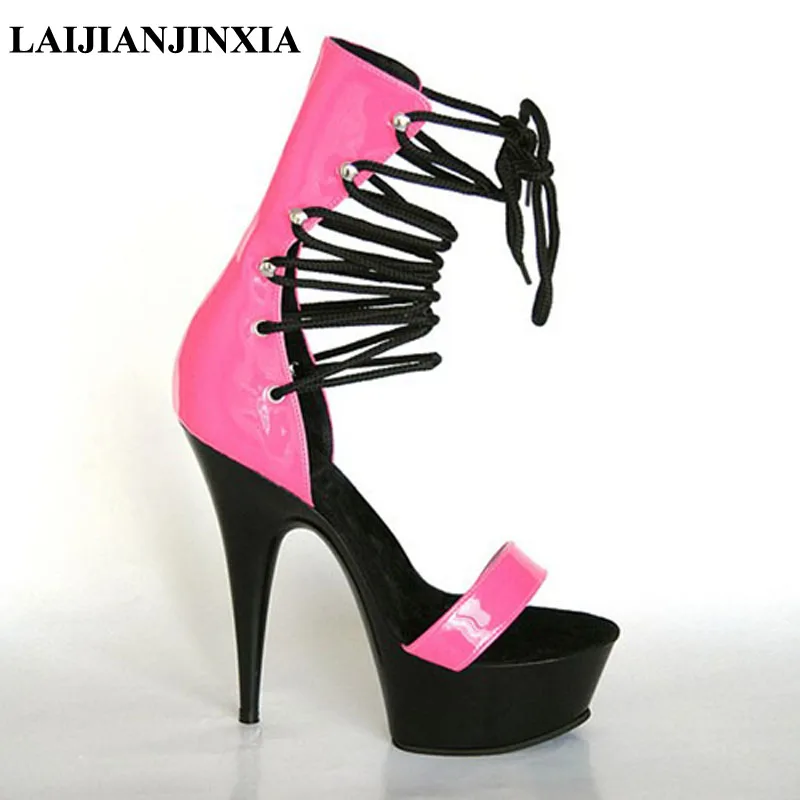 LAIJIANJINXIA Summer Women's Shoes Lace Up New Style Pole Dancing 15cm High Heels Sandals Platform Night Club Party Dance Shoes
LAIJIANJINXIA Summer Women's Shoes Lace Up New Style Pole Dancing 15cm High Heels Sandals Platform Night Club Party Dance Shoes