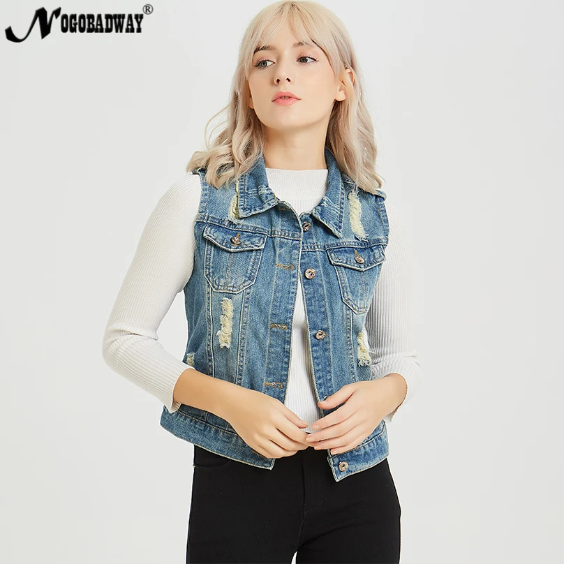 S 5XL Plus size denim vest women's jeans waistcoat sleeveless ripped coats jacket ladies autumn summer outerwear 2019 new casual
S 5XL Plus size denim vest women's jeans waistcoat sleeveless ripped coats jacket ladies autumn summer outerwear 2019 new casual