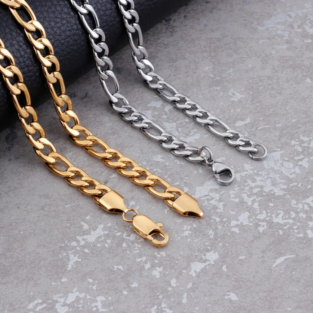 Nightmare Before Christmas Figaro Chains Necklaces Large 7.5mm Silver Gold Stainless Steel Chain Neck For Men Gift To Boyfriend
Nightmare Before Christmas Figaro Chains Necklaces Large 7.5mm Silver Gold Stainless Steel Chain Neck For Men Gift To Boyfriend