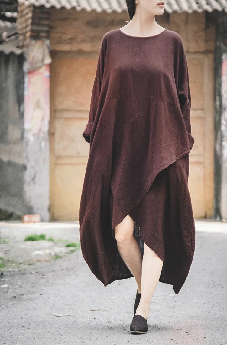 Women Retro Long Sleeve O-neck Cotton Linen Dress Mori Girl Casual Irregular Loose Dress Tunique Vestido Boho Robe Courte Femme
Women Retro Long Sleeve O-neck Cotton Linen Dress Mori Girl Casual Irregular Loose Dress Tunique Vestido Boho Robe Courte Femme