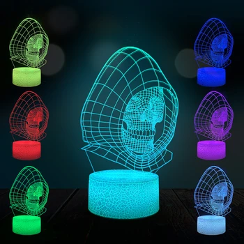 Wizard Hoody Skull 3D Lamp Flash Lighting LED USB Mood Night Light Multicolor Touch Remote Luminaria Change Switch 3 Color Warm
Wizard Hoody Skull 3D Lamp Flash Lighting LED USB Mood Night Light Multicolor Touch Remote Luminaria Change Switch 3 Color Warm