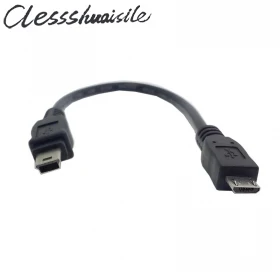 (100pcs/lot) NEW Mini USB male 5pin to Micro USB Male 5pin data charger cable 0.1m 10cm 
(100pcs/lot) NEW Mini USB male 5pin to Micro USB Male 5pin data charger cable 0.1m 10cm