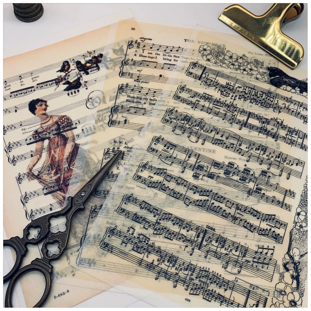 Vintage Music Book Page Vellum Background Paper Junk Journal Diary Planner Stickers Scrapbooking Decorative DIY Craft Photo
Vintage Music Book Page Vellum Background Paper Junk Journal Diary Planner Stickers Scrapbooking Decorative DIY Craft Photo