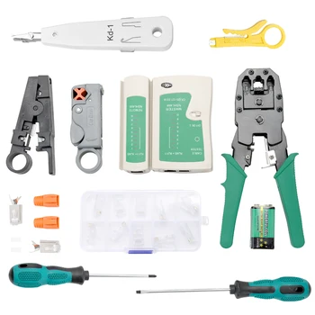 Portable Ethernet Network LAN Cable Crimper Pliers Tools Kit Multifuctional Network Hardware Bag Tool Network Repairing Tool Set
Portable Ethernet Network LAN Cable Crimper Pliers Tools Kit Multifuctional Network Hardware Bag Tool Network Repairing Tool Set