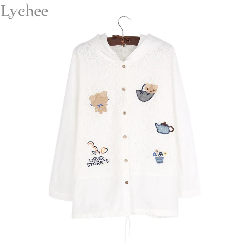 Lychee Mori Girl Japanese Spring Women Jacket Cartoon Lace Patchwork Sun Protection Casual Loose Coat
Lychee Mori Girl Japanese Spring Women Jacket Cartoon Lace Patchwork Sun Protection Casual Loose Coat
