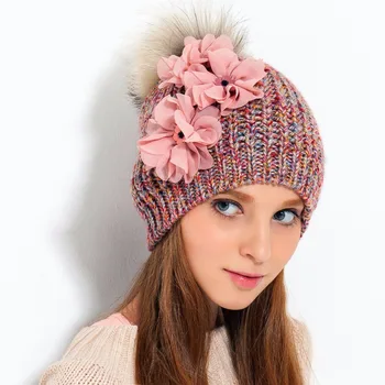 Knitted Beatiful Women Comfortable Hat Female Floral Fur Top Sweet Cute Casual Beanies Earflap Thick Winter Cap
Knitted Beatiful Women Comfortable Hat Female Floral Fur Top Sweet Cute Casual Beanies Earflap Thick Winter Cap