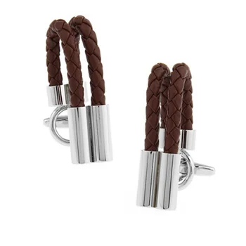 New Arrival Punk Fashion Brown PU Leather Cord Chain Charm Cufflinks Shirt Gifts Cuff Link Silver-color Cuff Button for Men
New Arrival Punk Fashion Brown PU Leather Cord Chain Charm Cufflinks Shirt Gifts Cuff Link Silver-color Cuff Button for Men