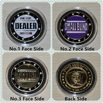 Metal Dealer Button, Small Blind & Big Blind Poker buttons series Poker Card Guard coins Mix 3pcs/lot free shipping
Metal Dealer Button, Small Blind & Big Blind Poker buttons series Poker Card Guard coins Mix 3pcs/lot free shipping
