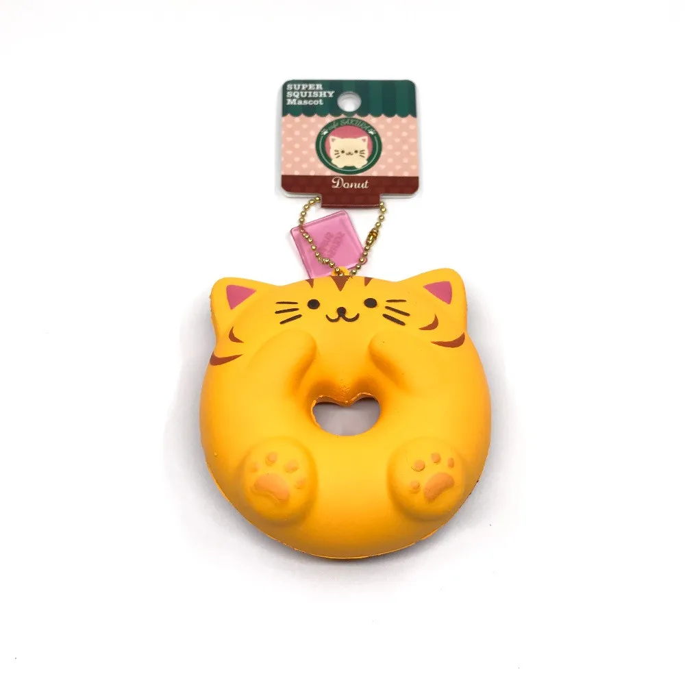 

Original Nic Sakura cat donut Squishy Kawaii Slow Rising Soft Squishies Kid Gift Toys Game cafe de n sister brand cake bread