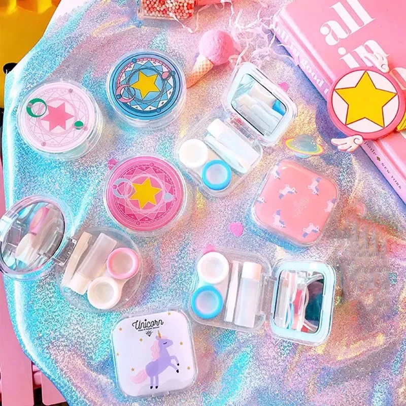 Cartoon Cute Glasses Box Women Girls Portable Contact Lense Box With Mirror Chuck Tweezers Set
Cartoon Cute Glasses Box Women Girls Portable Contact Lense Box With Mirror Chuck Tweezers Set