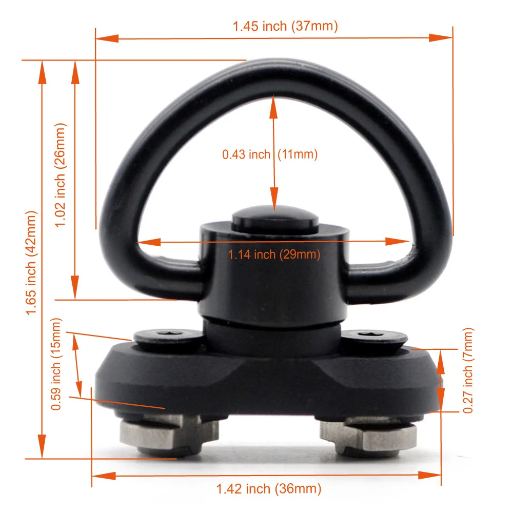 TriRock New Push Button Quick Release QD Heart Sling Swivel Mount kit with M-lok Rail Attachment Free Shipping
TriRock New Push Button Quick Release QD Heart Sling Swivel Mount kit with M-lok Rail Attachment Free Shipping
