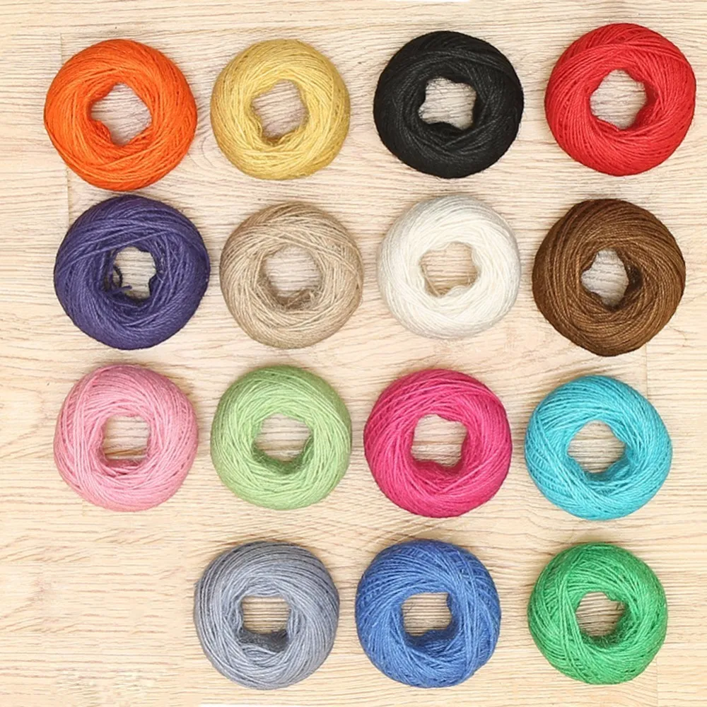 2mm 25M/Roll Natural Jute rope Crafts Rope household colourful photo wall complex DIY decorative rope woven of fine linen
2mm 25M/Roll Natural Jute rope Crafts Rope household colourful photo wall complex DIY decorative rope woven of fine linen