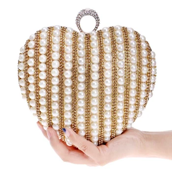 FGGS-Ladies Messenger Bag Pearl Heart Shape Evening Bag Bride Banquet Dress Clutch Purse Handbag
FGGS-Ladies Messenger Bag Pearl Heart Shape Evening Bag Bride Banquet Dress Clutch Purse Handbag