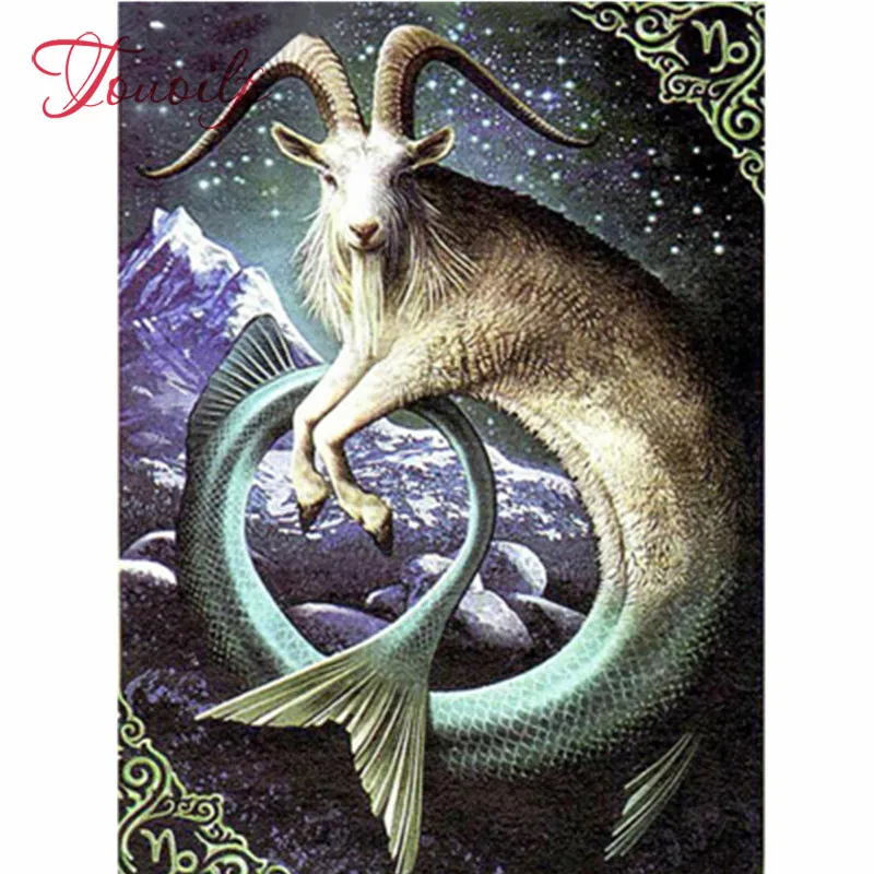 Diamond Mosaic Cross Stitch Kits Embroidery Fantasy Goat Mermaid Pattern Myth Animal Sheep Hobbies and Crafts | Дом и сад