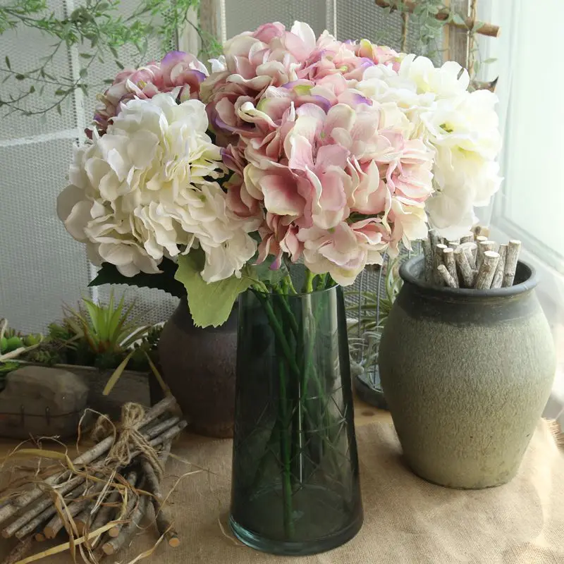 1pc 5Colors 54cm Silk Hydrangea Artificial Flower Bouquet Silk Flowers for Home Wedding Decoration Party fake flower
1pc 5Colors 54cm Silk Hydrangea Artificial Flower Bouquet Silk Flowers for Home Wedding Decoration Party fake flower