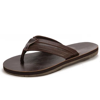 2019 New High-end Leather Flip-flops Men Flat With The Trend Of Summer Sandals Slippery Non-slip Sandals Beach Shoes
2019 New High-end Leather Flip-flops Men Flat With The Trend Of Summer Sandals Slippery Non-slip Sandals Beach Shoes