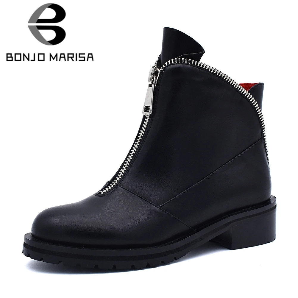 BONJOMARISA Brand New Solid Wide Med Heels Zip Round Toe Shoes Woman Casual Fashion Autumn Winter Ankle Boots Big Size 34-42
BONJOMARISA Brand New Solid Wide Med Heels Zip Round Toe Shoes Woman Casual Fashion Autumn Winter Ankle Boots Big Size 34-42