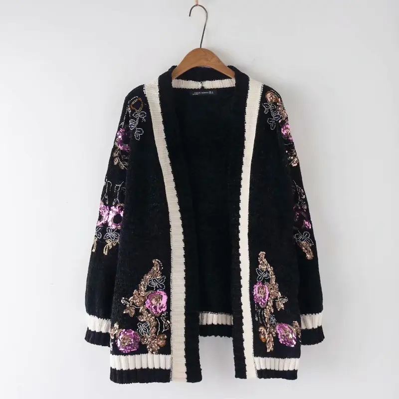 Embroidery Long Cardigan French Women Casual Knit Sweaters 2019 Spring Autumn Vintage Big Size Loose Palace Knitted Sweater Coat
Embroidery Long Cardigan French Women Casual Knit Sweaters 2019 Spring Autumn Vintage Big Size Loose Palace Knitted Sweater Coat