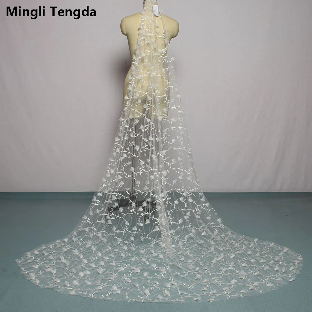 Mingli Tengda Ivory/Blue Bridal Veil Long Lace Wedding Veil with Comb Elegant Lady Cathedral Veil Three-dimensional Flower Veils
Mingli Tengda Ivory/Blue Bridal Veil Long Lace Wedding Veil with Comb Elegant Lady Cathedral Veil Three-dimensional Flower Veils