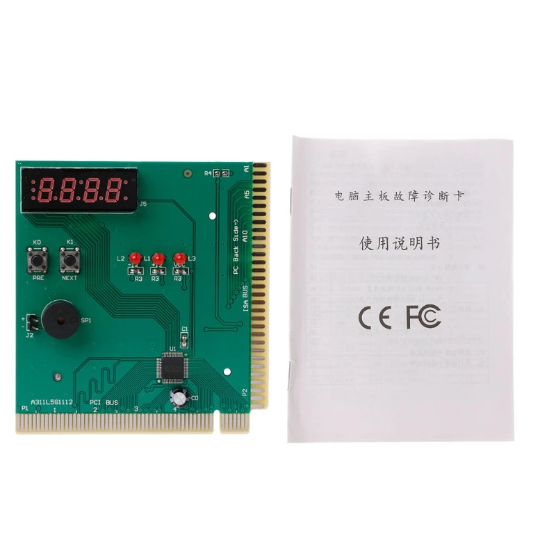 PCI & ISA Motherboard Analyzer Diagnostic Display 4-Digit Computer Debug Post Card Sep-27A
PCI & ISA Motherboard Analyzer Diagnostic Display 4-Digit Computer Debug Post Card Sep-27A