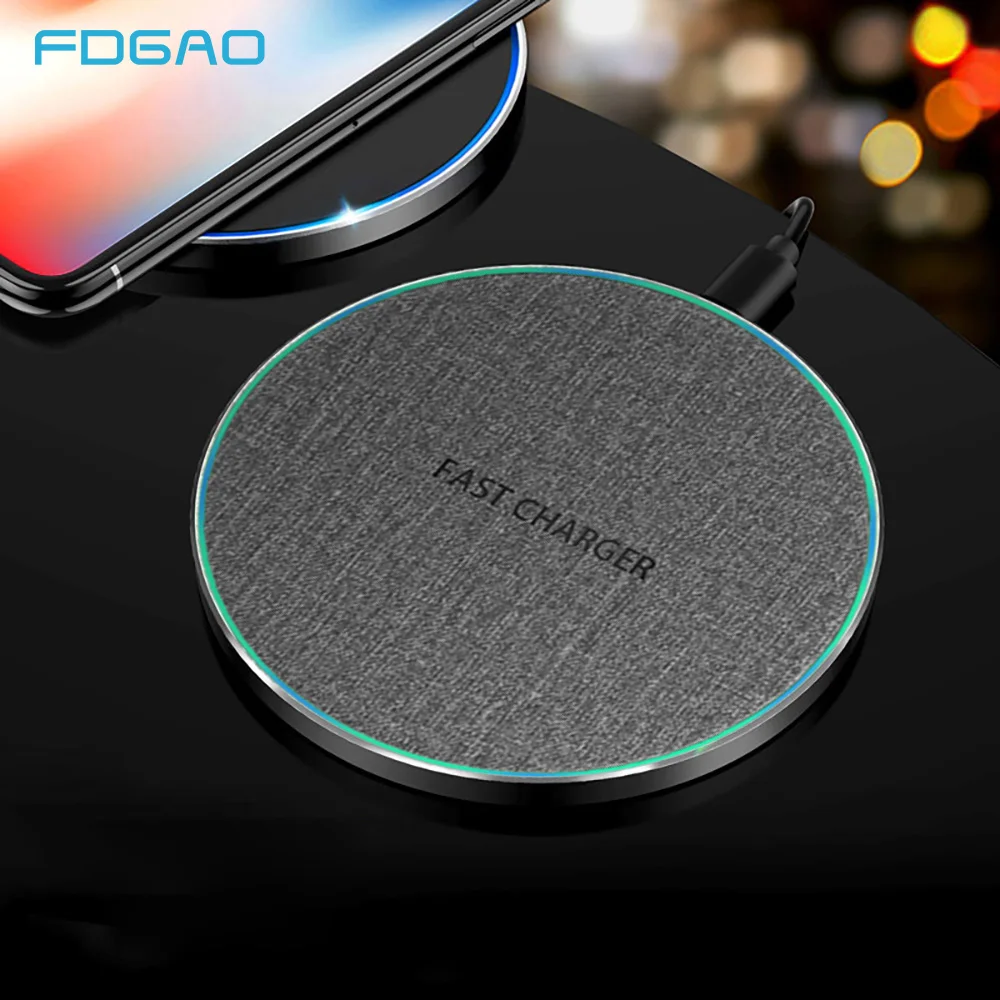

Qi 15W Quick Wireless Charger for iPhone X XS MAX XR 8 Plus Fast 10W Charging Pad For Samsung S9 S10 for Xiaomi 9 Huawei P30 pro