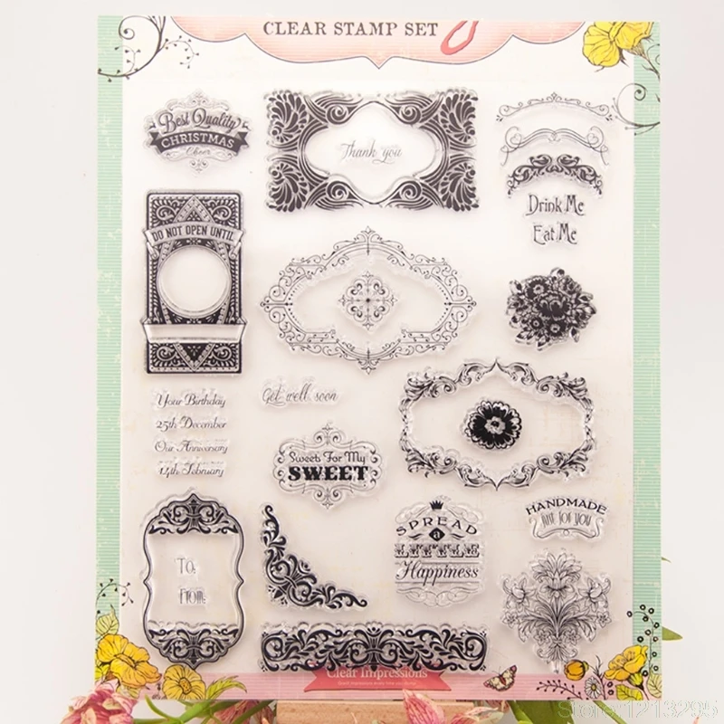Frame Transparent Clear Rubber Stamp Silicone Scrapbooking Photo Album Decor DIY 19.5x23.5cm W215
Frame Transparent Clear Rubber Stamp Silicone Scrapbooking Photo Album Decor DIY 19.5x23.5cm W215