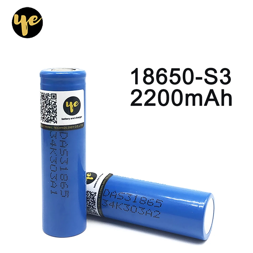 10 шт. бренд icr18650 2200 мАч 3 7 в 18650 s3 icr18650-22f литий-ионный аккумулятор 10C 20A разрядка 30A |