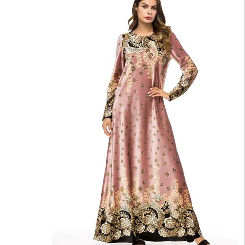 Velvet Long Dress Autumn 2019 Elegant Women Chic Vintage Print Muslim Dresses Royal Pink Ramadan Clothes Musulman QV378
Velvet Long Dress Autumn 2019 Elegant Women Chic Vintage Print Muslim Dresses Royal Pink Ramadan Clothes Musulman QV378