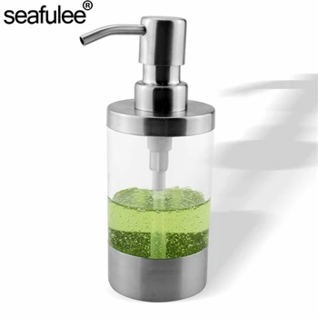 304 Stainless Steel Liquid Soap Dispenser Pump Bottle Bathroom Kitchen Countertop Refillable Accessory Acrylic 250ML
304 Stainless Steel Liquid Soap Dispenser Pump Bottle Bathroom Kitchen Countertop Refillable Accessory Acrylic 250ML