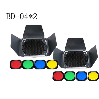 2PCS Godox BD04 BD-04 Universal Mount Barn Door + Honeycomb Grid + 4 Color Filter for Standard Reflector
2PCS Godox BD04 BD-04 Universal Mount Barn Door + Honeycomb Grid + 4 Color Filter for Standard Reflector