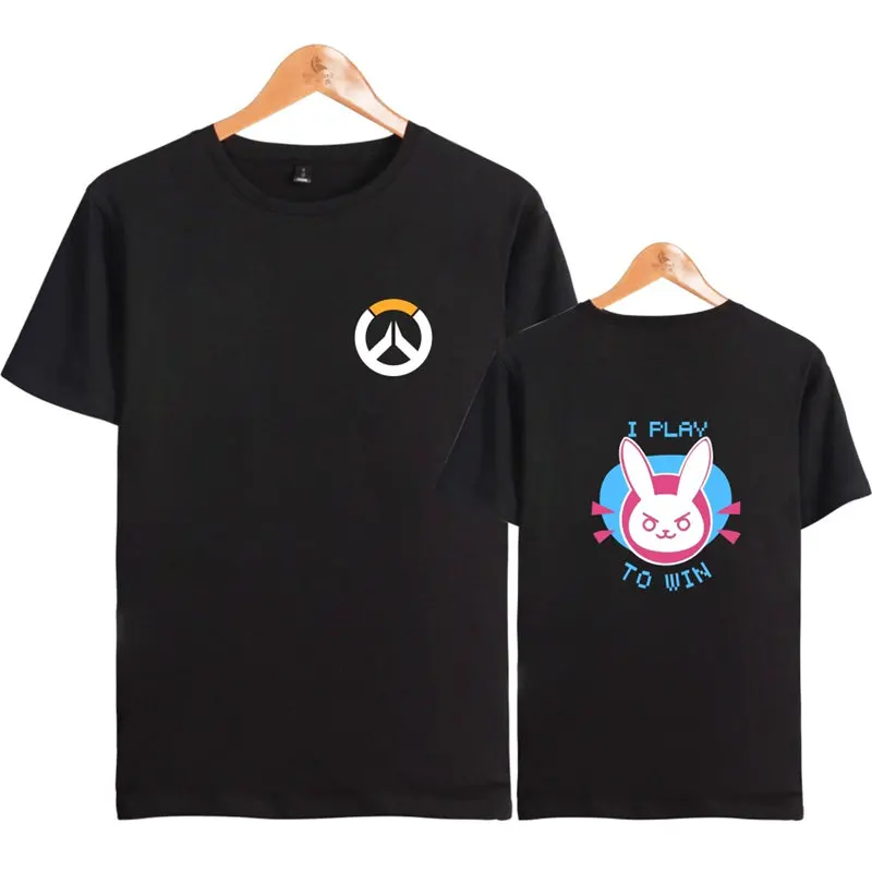 Летняя футболка с 3D принтом Аниме игры Overwatch топ для косплея OW D.VA повседневный