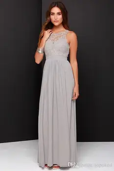 2019 Cheap Grey Bridesmaid Dresses for Wedding Long Chiffon A-Line Backless Formal Dresses Party Lace Modest Maid Of Honor
2019 Cheap Grey Bridesmaid Dresses for Wedding Long Chiffon A-Line Backless Formal Dresses Party Lace Modest Maid Of Honor