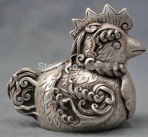 0 5'' China Silver Bronze Feng Shui Zodiac Chicken Auspicious Bronze Statue
0 5'' China Silver Bronze Feng Shui Zodiac Chicken Auspicious Bronze Statue