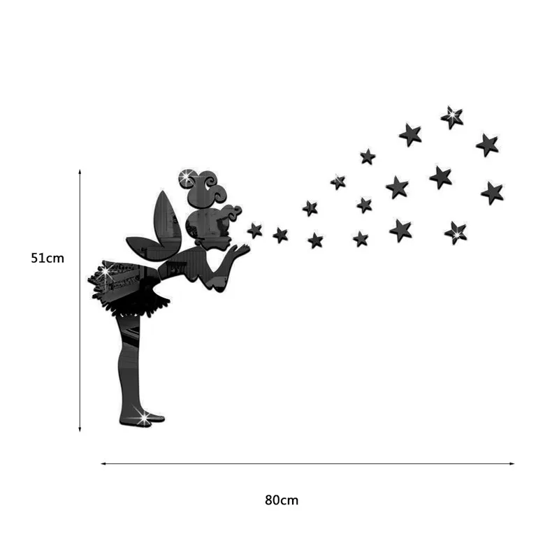 Angel Fairy Mirror Background Wall Stickers TV Wall Stickers Three-dimensional Decorative Home Accessories 2019 New 51x80CM
Angel Fairy Mirror Background Wall Stickers TV Wall Stickers Three-dimensional Decorative Home Accessories 2019 New 51x80CM