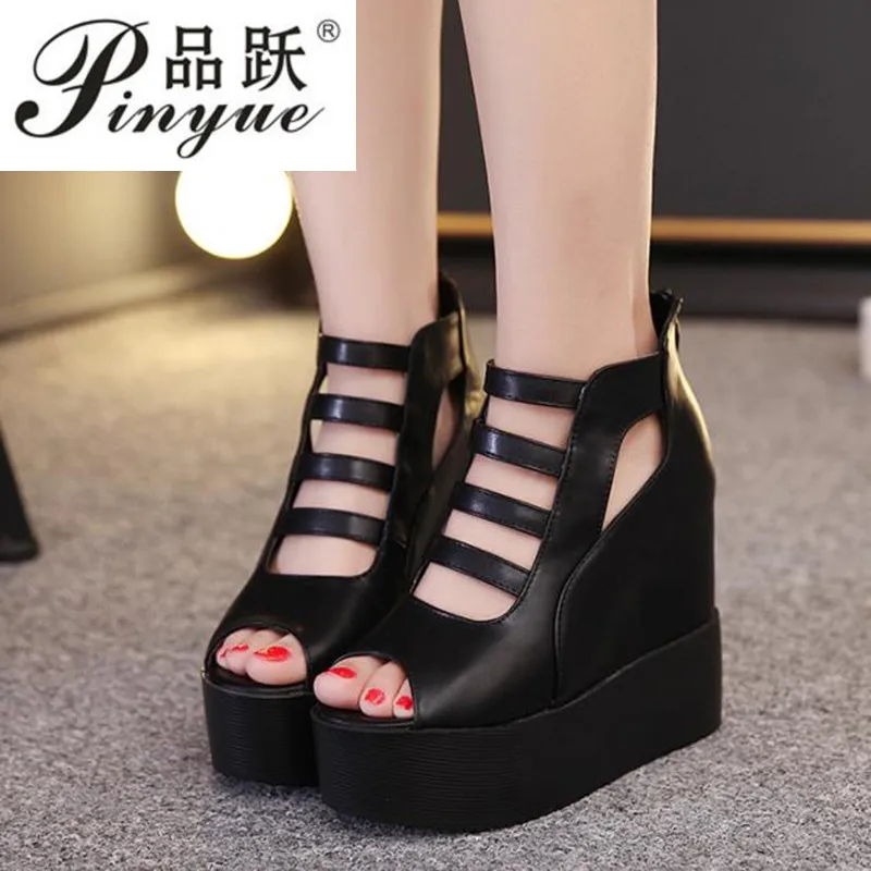 Stylish Women Pumps Platform Wedge Party Shoes Woman Back Gladiator Shoes High Heels Black Leather size 34--39 
Stylish Women Pumps Platform Wedge Party Shoes Woman Back Gladiator Shoes High Heels Black Leather size 34--39