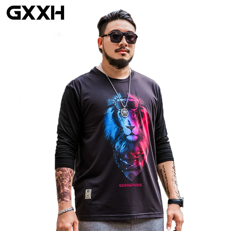 GXXH Men T-shirt High Quality Casual 2019 Autumn Lion Pattern Male Long Sleeve Tshirt O-Neck Plus Size Men's Tops 5XL 6xl 7xl
GXXH Men T-shirt High Quality Casual 2019 Autumn Lion Pattern Male Long Sleeve Tshirt O-Neck Plus Size Men's Tops 5XL 6xl 7xl