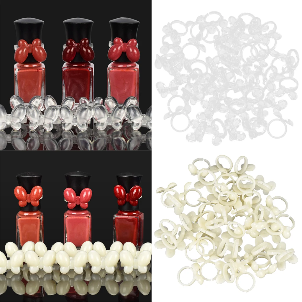 100 Pcs Nail Art Accessories UV Gel Color Pops Display Ring Set Butterfly Colour Chart Removable 100 Pcs Nail Art Accessories UV Gel Color Pops Display Ring Set Butterfly Colour Chart Removable