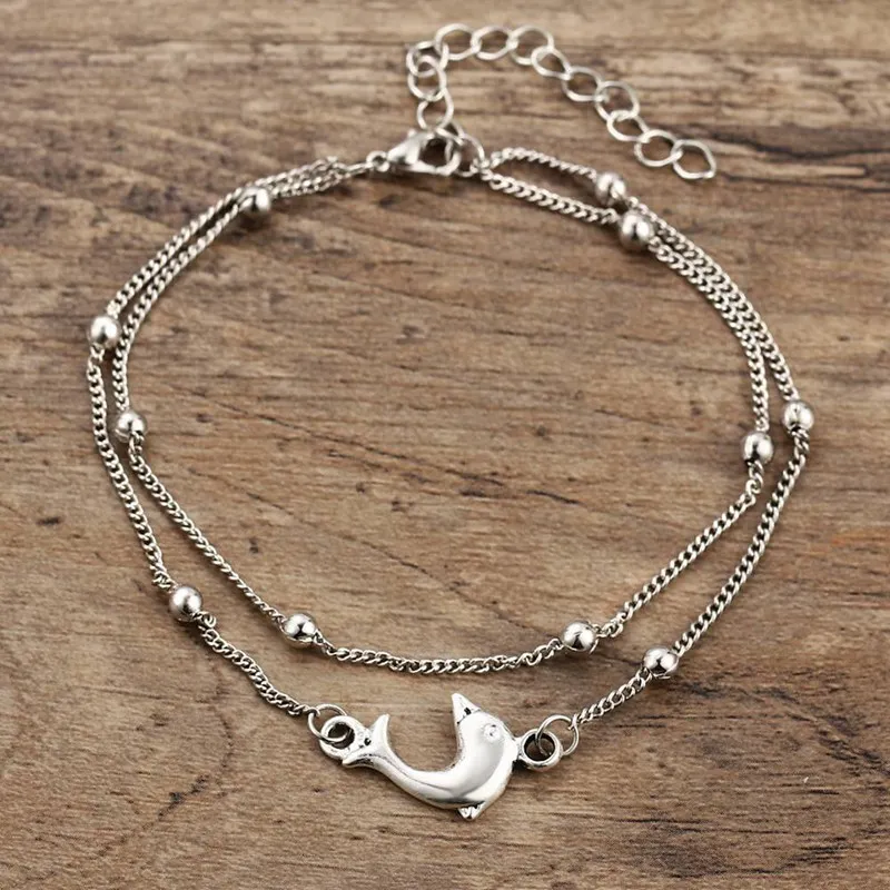 Dolphin Ankle Silver Beads Anklets Bohemian Dolphin Charm Anklets Elegant Layered Bead Chain Ankle Bracelet Foot Jewelry
Dolphin Ankle Silver Beads Anklets Bohemian Dolphin Charm Anklets Elegant Layered Bead Chain Ankle Bracelet Foot Jewelry
