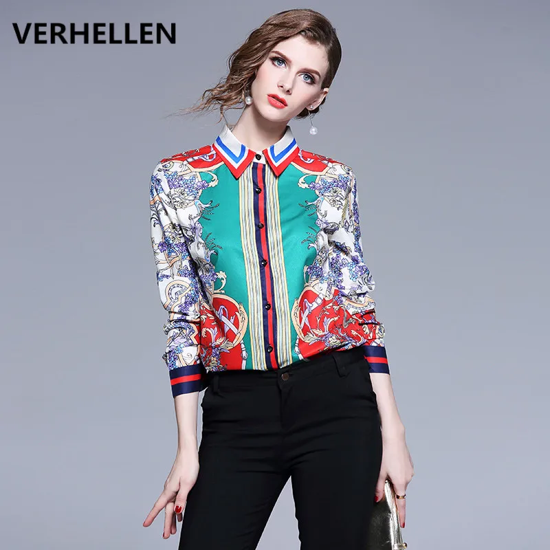 VERHELLEN High Quality 2019 Fashion Designer Runway Shirts Autumn Women's Long Sleeve Flower Printed Blouse Tops Camisa Feminina
VERHELLEN High Quality 2019 Fashion Designer Runway Shirts Autumn Women's Long Sleeve Flower Printed Blouse Tops Camisa Feminina