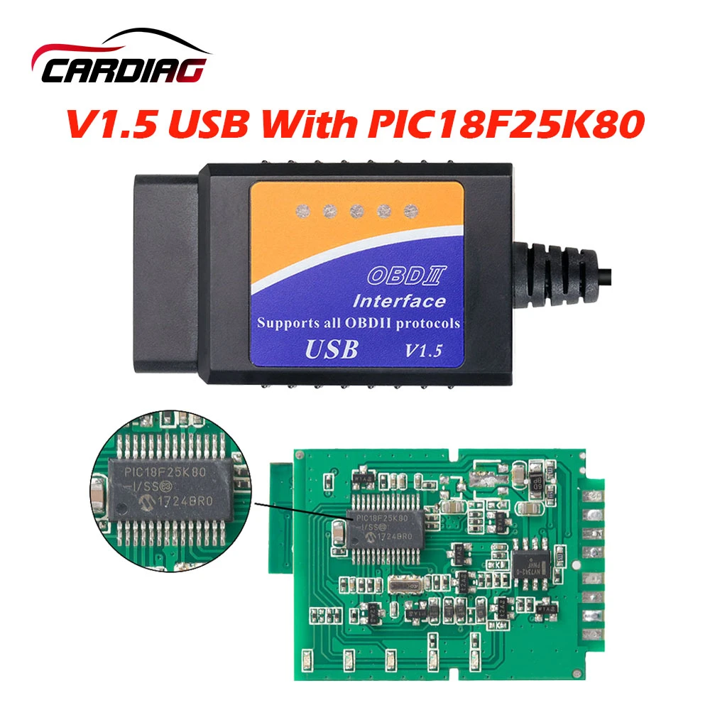 Top Selling elm327 Wifi/ Bluetooth/USB PIC18F25K80 optional OBD2 Auto Code Reader Scanner V1.5 OBDII elm327 obd2 Diagnostic Tool
Top Selling elm327 Wifi/ Bluetooth/USB PIC18F25K80 optional OBD2 Auto Code Reader Scanner V1.5 OBDII elm327 obd2 Diagnostic Tool