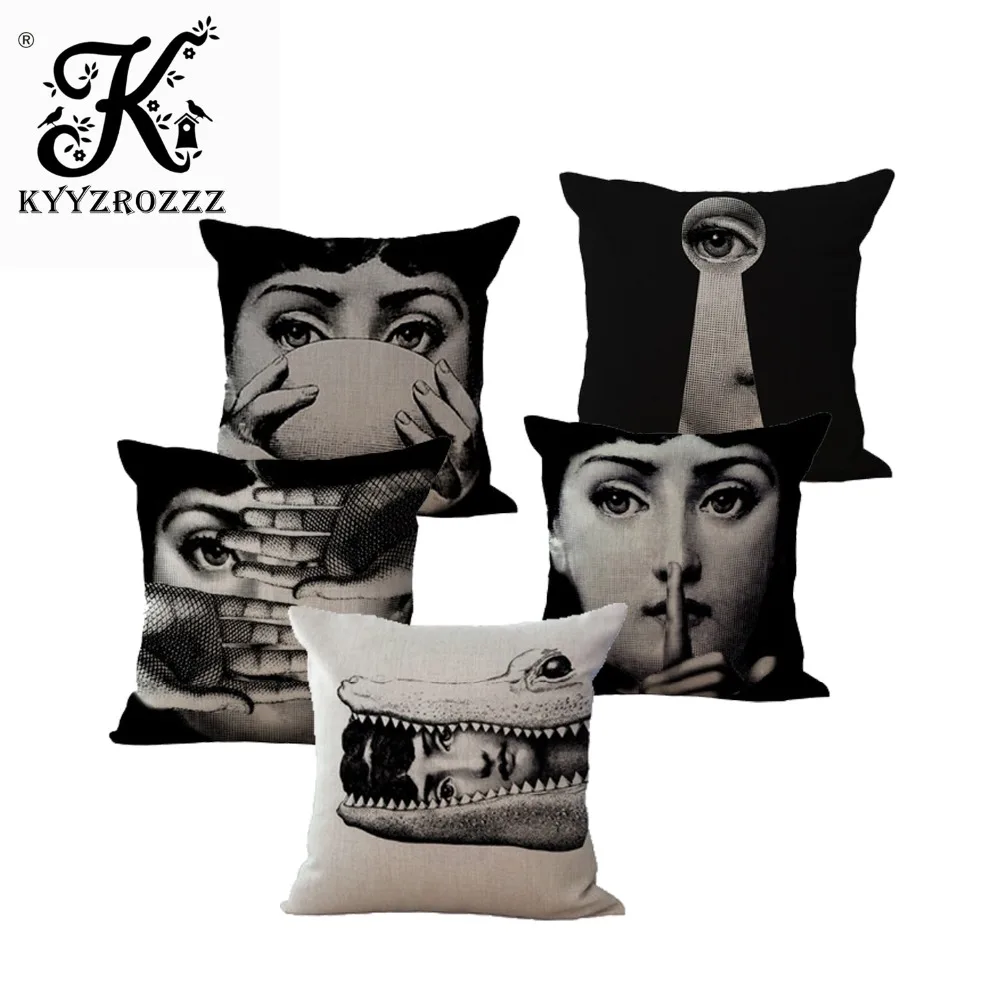 RETRO Master Fornasetti art Sofa Pillow Cover One Side Printed Square Cotton Linen Decorative Sofa Cushion Covers
RETRO Master Fornasetti art Sofa Pillow Cover One Side Printed Square Cotton Linen Decorative Sofa Cushion Covers