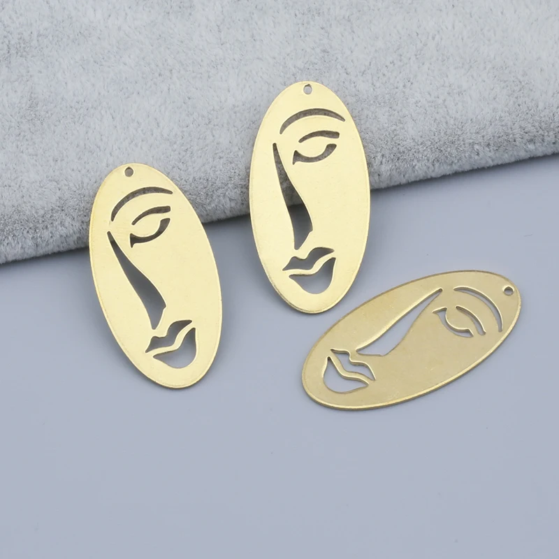 10Pcs Raw Brass Abstract Stylish Hollow Out Face Shape Charms Pendants For Woman Dangle Jewelry Earrings Making Diy
10Pcs Raw Brass Abstract Stylish Hollow Out Face Shape Charms Pendants For Woman Dangle Jewelry Earrings Making Diy