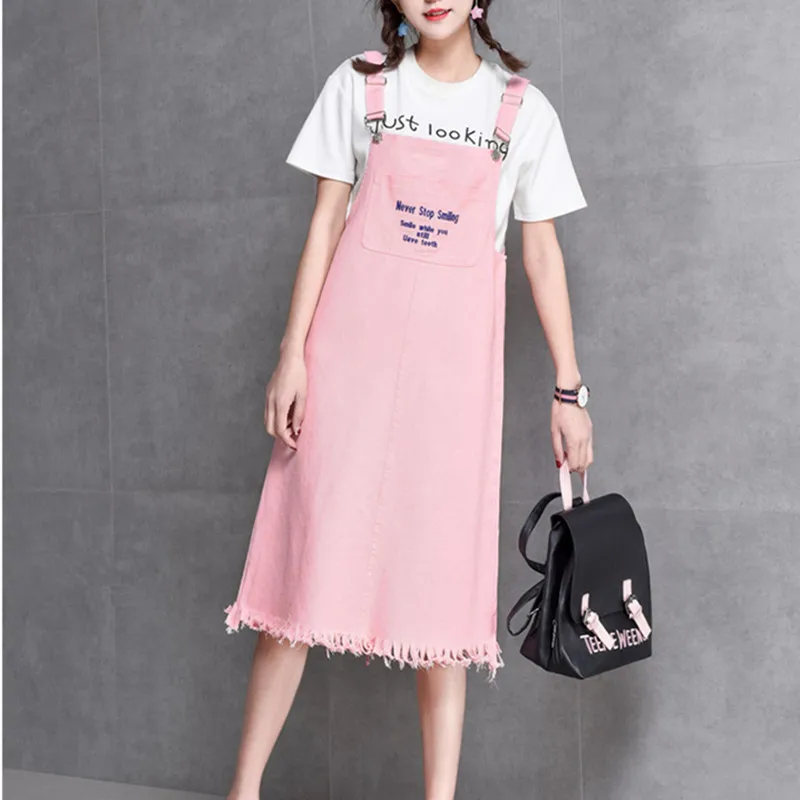 MISSFEBPLUM Denim Dress Letter Embroidery Suspender Woman 2018 Summer Harajuku Cute Strap Jeans Dresses Sundress Denim Overalls
MISSFEBPLUM Denim Dress Letter Embroidery Suspender Woman 2018 Summer Harajuku Cute Strap Jeans Dresses Sundress Denim Overalls