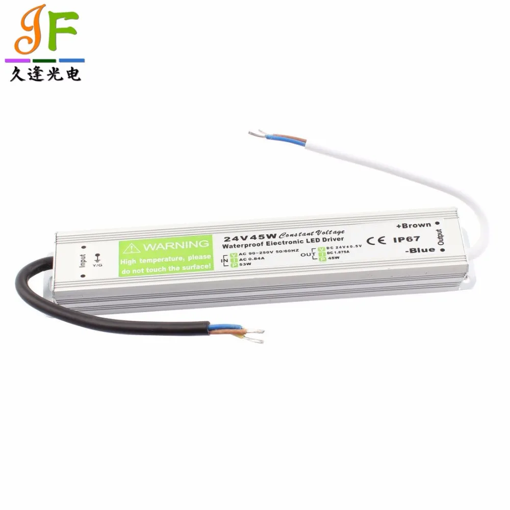 DC 24V 45W LED Power Supply adapter AC110V-260V IP67 Waterproof Electronic LED Driver Transformer for LED Light Strips
DC 24V 45W LED Power Supply adapter AC110V-260V IP67 Waterproof Electronic LED Driver Transformer for LED Light Strips