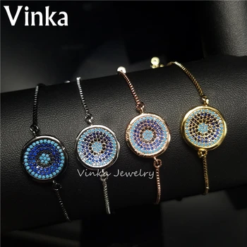 10pcs New Luxury Round Blue Lucky Eyes Power Bracelet Pave CZ Adjustable Link Chain Bracelets Jewelry
10pcs New Luxury Round Blue Lucky Eyes Power Bracelet Pave CZ Adjustable Link Chain Bracelets Jewelry