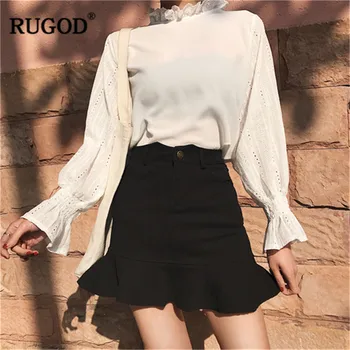 RUGOD Fishtail short skirt for women lotus leaf edge a line zip elegant korean style streetwear summer modis femme short skirt
RUGOD Fishtail short skirt for women lotus leaf edge a line zip elegant korean style streetwear summer modis femme short skirt