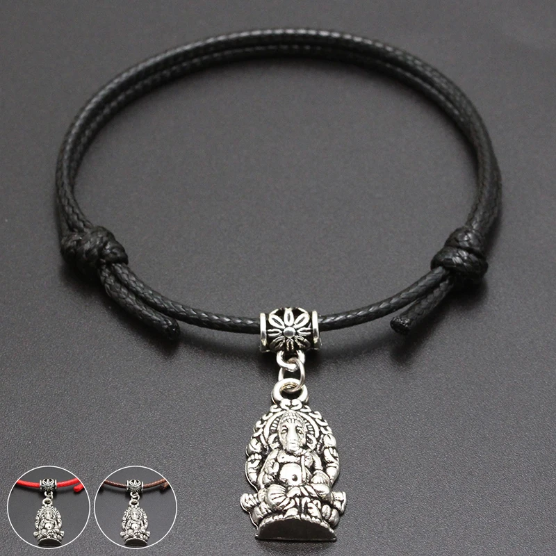 Ganesha Buddha Elephant Pendant Red Thread String Bracelet Lucky Black Coffee Handmade Rope Bracelet for Lover Couple
Ganesha Buddha Elephant Pendant Red Thread String Bracelet Lucky Black Coffee Handmade Rope Bracelet for Lover Couple